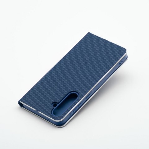 Etui z klapką na Samsung S26 Luna Book Carbon niebieskie