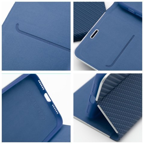 Etui z klapką na Samsung S26 Luna Book Carbon niebieskie