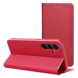Etui z klapką na Samsung S26 ULTRA Luna Book Carbon czerwone