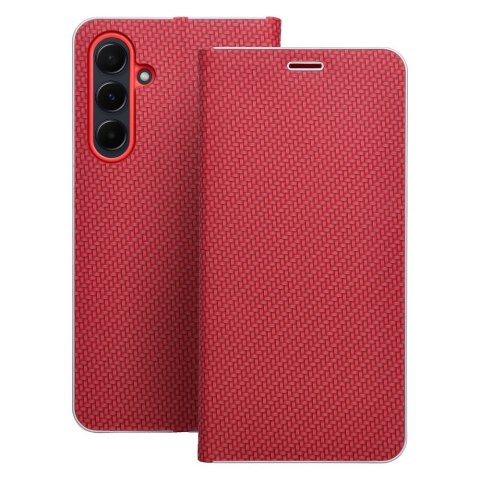 Etui z klapką na Samsung S26 ULTRA Luna Book Carbon czerwone