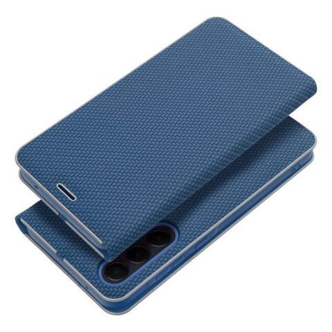 Etui z klapką na Samsung S26 ULTRA Luna Book Carbon niebieskie