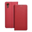 Etui z klapką na Samsung Xcover 7 Luna Book Carbon czerwone