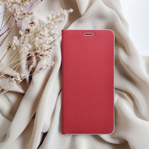 Etui z klapką na Samsung Xcover 7 Luna Book Carbon czerwone