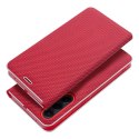 Etui z klapką na Samsung Xcover 7 Luna Book Carbon czerwone