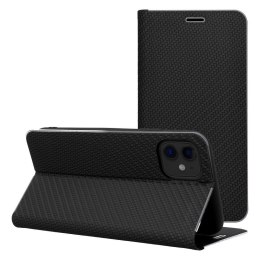 Etui z klapką na iPhone 17 / 18 Luna Book Carbon czarne