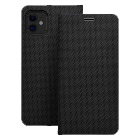 Etui z klapką na iPhone 17 / 18 Luna Book Carbon czarne