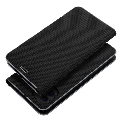 Etui z klapką na iPhone 17 / 18 Luna Book Carbon czarne