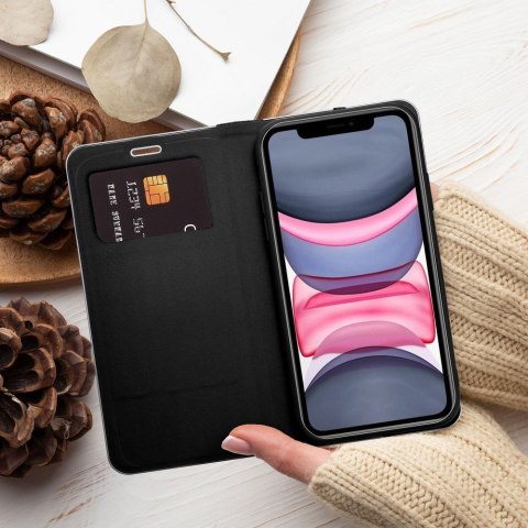 Etui z klapką na iPhone 17 / 18 Luna Book Carbon czarne