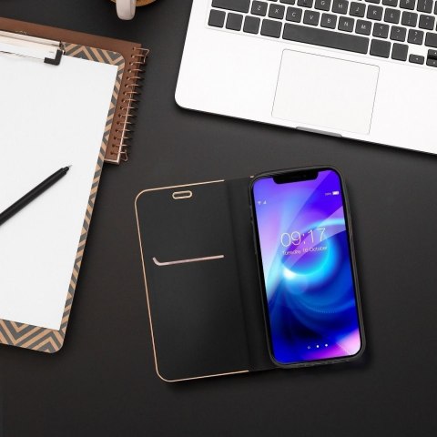 Etui z klapką na iPhone 7 PLUS / 8 PLUS Luna Book Gold czarne