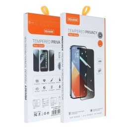 Szkło Hartowane 6D do iPhone 14 PRO MAX Veason Pro Privacy Glass czarne