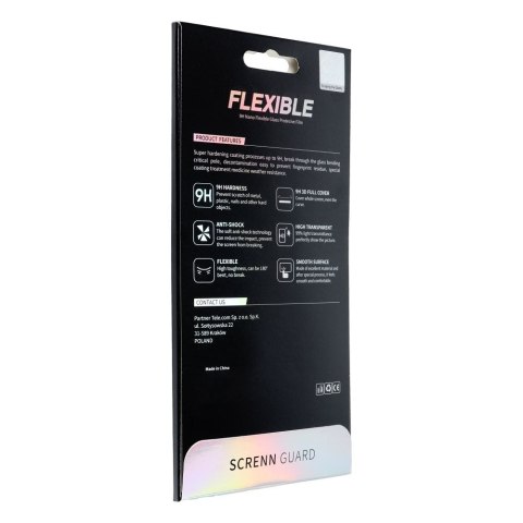Szkło hybrydowe 5D Full Glue do iPhone 14 PRO MAX Bestsuit Flexible czarne