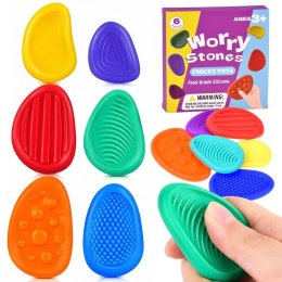 Kamienie Sensoryczne Silikonowe Fidget Toys 6 szt. Różne Faktury ZA6423
