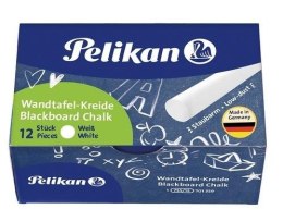 Kreda bezpyłowa biała 12szt PELIKAN