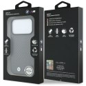 BMW futerał do IPHONE 18 Pro Max/17 Pro Max kompatybilny z MagSafe (Carbon Metal Logo) szary