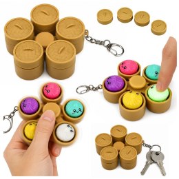 Brelok Pierożki w Koszyczku Świecące LED Dumpling Fidget Spinner 9,5 cm