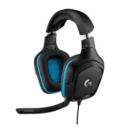 Słuchawki przewodowe nauszne Jack 3,5 mm z mikrofonem Logitech G432 czarne