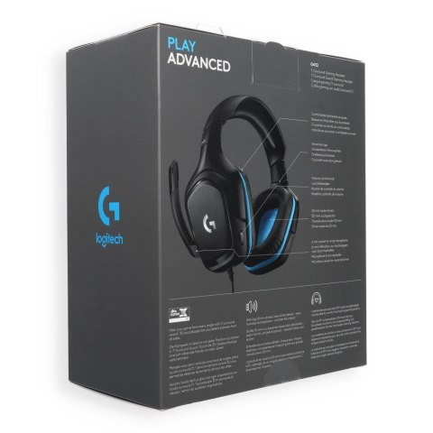 Słuchawki przewodowe nauszne Jack 3,5 mm z mikrofonem Logitech G432 czarne