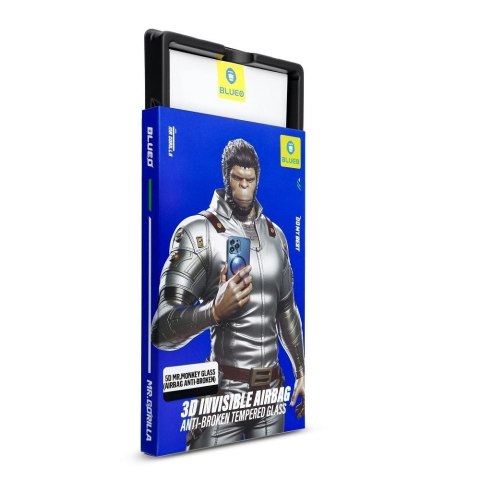 Szkło Hartowane 5D do iPhone 18 PRO MAX Mr. Monkey Glass (3D Invisible Airbag Anti-broken) czarne