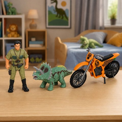 Baza Badawcza Dinozaurów Zestaw Figurki Dinozaury Wieża Klatka Akcesoria