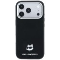 KARL LAGERFELD futerał do IPHONE 18 Pro/ 17 Pro kompatybilny z MagSafe (Grained Choupette Head Metal) czarny