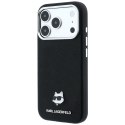 KARL LAGERFELD futerał do IPHONE 18 Pro/ 17 Pro kompatybilny z MagSafe (Grained Choupette Head Metal) czarny