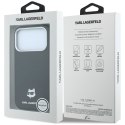 KARL LAGERFELD futerał do IPHONE 18 Pro/ 17 Pro kompatybilny z MagSafe (Grained Choupette Head Metal) czarny