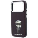 KARL LAGERFELD futerał do IPHONE 18 Pro/ 17 Pro kompatybilny z MagSafe (Smooth Ikonik Sketch) burgundowy