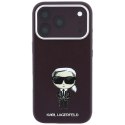 KARL LAGERFELD futerał do IPHONE 18 Pro/ 17 Pro kompatybilny z MagSafe (Smooth Ikonik Sketch) burgundowy