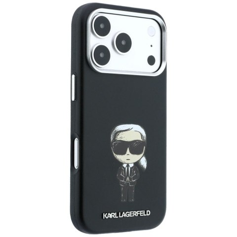 KARL LAGERFELD futerał do IPHONE 18 Pro/ 17 Pro kompatybilny z MagSafe (Smooth Ikonik Sketch) czarny