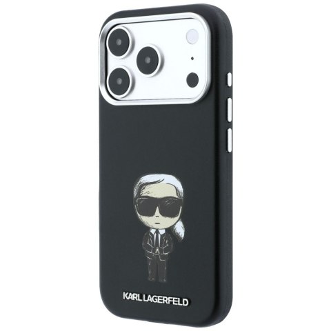 KARL LAGERFELD futerał do IPHONE 18 Pro/ 17 Pro kompatybilny z MagSafe (Smooth Ikonik Sketch) czarny
