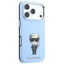 KARL LAGERFELD futerał do IPHONE 18 Pro/ 17 Pro kompatybilny z MagSafe (Smooth Ikonik Sketch) jasnoniebieski