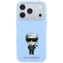 KARL LAGERFELD futerał do IPHONE 18 Pro/ 17 Pro kompatybilny z MagSafe (Smooth Ikonik Sketch) jasnoniebieski