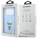 KARL LAGERFELD futerał do IPHONE 18 Pro/ 17 Pro kompatybilny z MagSafe (Smooth Ikonik Sketch) jasnoniebieski