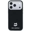 KARL LAGERFELD futerał do IPHONE 18 Pro Max/ 17 Pro Max kompatybilny z MagSafe (Grained Choupette Head Metal) czarny