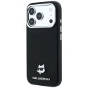 KARL LAGERFELD futerał do IPHONE 18 Pro Max/ 17 Pro Max kompatybilny z MagSafe (Grained Choupette Head Metal) czarny