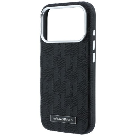 KARL LAGERFELD futerał do IPHONE 18 Pro Max/17 Pro Max kompatybilny z MagSafe (Mono Resin Logo) czarny