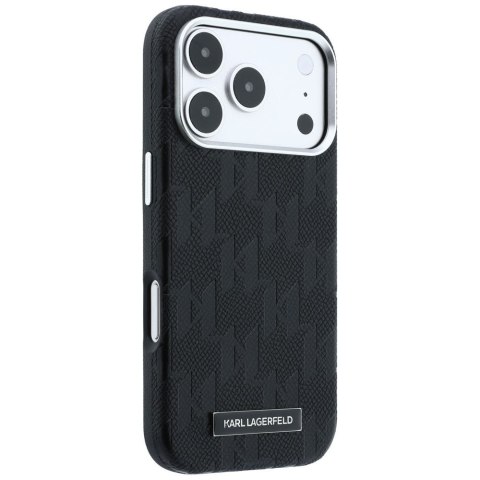 KARL LAGERFELD futerał do IPHONE 18 Pro Max/17 Pro Max kompatybilny z MagSafe (Mono Resin Logo) czarny