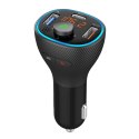 ART transmiter FM bluetooth 5.0 + USB A QC3.0 + Typ C (total 30W) FM-73 czarny