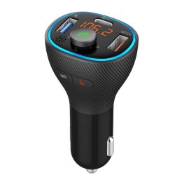 ART transmiter FM bluetooth 5.0 + USB A QC3.0 + Typ C (total 30W) FM-73 czarny