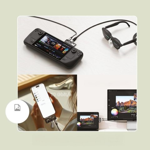 Adapter HUB 3w1 USB C Satechi Mobile XR ST-HXRSDM szary