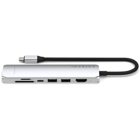 Adapter HUB 7w1 USB C Satechi Slim ST-P7SS srebrny