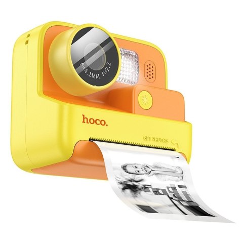 Aparat cyfrowy dla dzieci z drukarką Hoco 1MP 2,0" HD Ready DV200 zółty