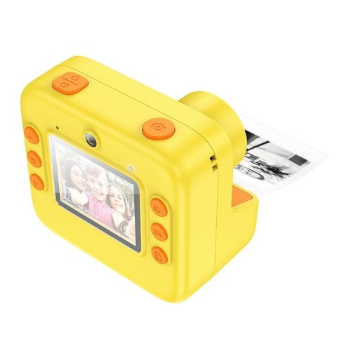 Aparat cyfrowy dla dzieci z drukarką Hoco 1MP 2,0" HD Ready DV200 zółty