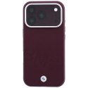 BMW futerał do IPHONE 18 Pro Max/17 Pro Max kompatybilny z MagSafe (Sign Inclined Deboss Letters) bordowy