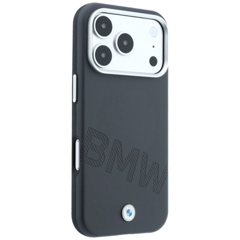 BMW futerał do IPHONE 18 Pro Max/17 Pro Max kompatybilny z MagSafe (Sign Inclined Deboss Letters) szary