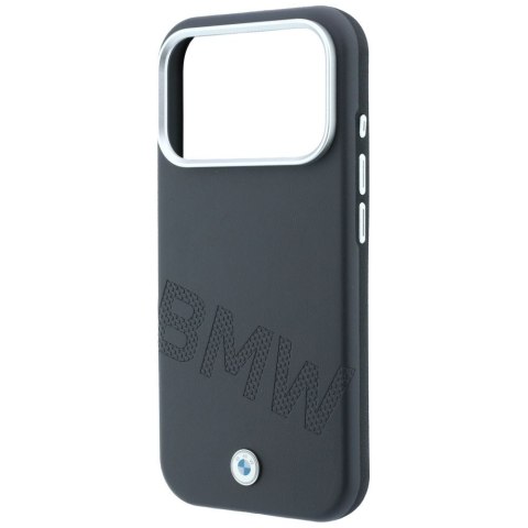 BMW futerał do IPHONE 18 Pro Max/17 Pro Max kompatybilny z MagSafe (Sign Inclined Deboss Letters) szary