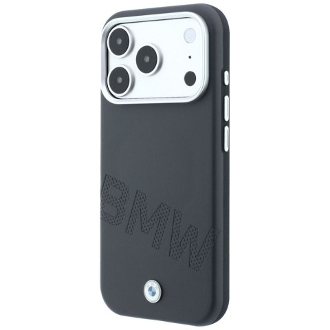 BMW futerał do IPHONE 18 Pro/17 Pro kompatybilny z MagSafe (Sign Inclined Deboss Letters) szary
