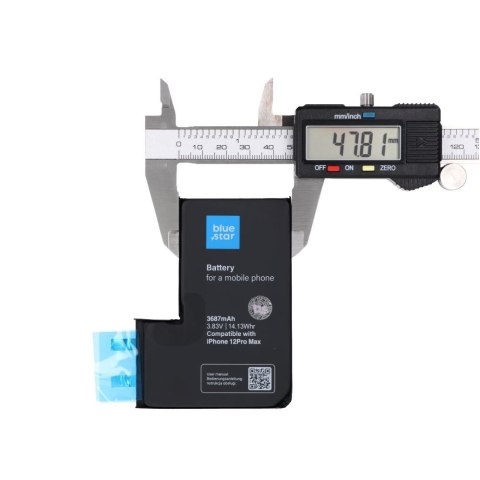 Bateria bez BMS do iPhone 12 PRO MAX 3687 mAh Blue Star HQ