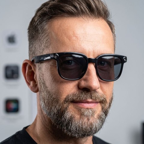 Inteligentne okulary AI z muzyką i nagrywaniem szkła przyciemniane TITMO G-200 czarne