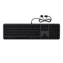 Klawiatura przewodowa USB A/USB C QWERTY Dual (Mac/Windows) Satechi Slim LX3 Wired czarrna